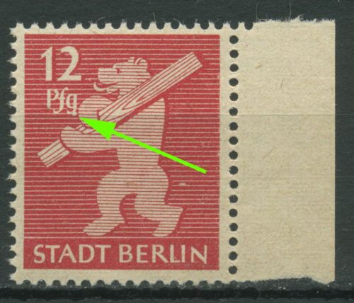 SBZ Berlin & Brandenburg 1945 Freimarke m. Plattenfehler 5 AA waz II postfrisch