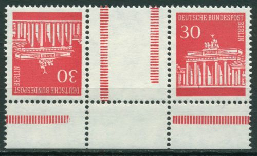 Berlin Zusammendrucke 1966 Brandenburger Tor KZ 3a.5 UR dgz. postfrisch