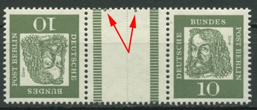 Berlin Zusammendruck 1962 Dürer KZ 1.2 mit Punkten postfrisch