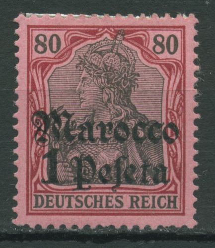 Deutsche Post in Marokko 1905 Germania mit Aufdruck 29 mit Falz