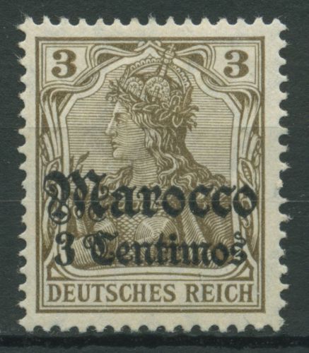 Deutsche Post in Marokko 1906 Germania mit Aufdruck 34 mit Falz