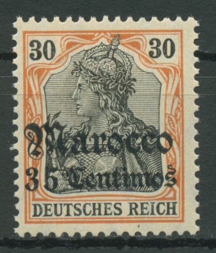 Deutsche Post in Marokko 1906 Germania mit Aufdruck 39 postfrisch