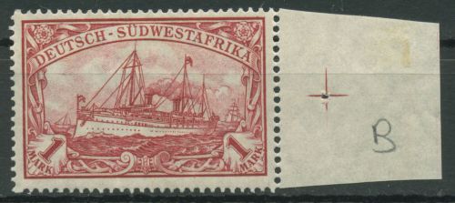 Deutsch-Südwestafrika 1906 Kaiseryacht Hohenzollern 29 B mit Falz