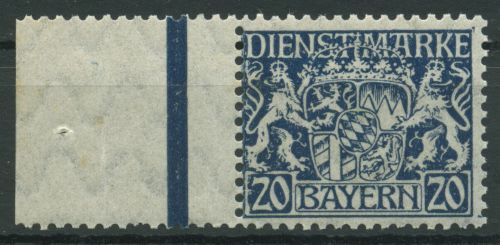 Bayern Dienstmarken 1916/20 Staatswappen D 28 x postfrisch geprüft, fleckig