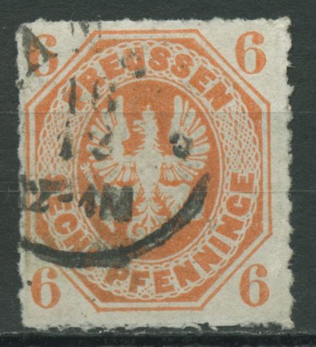 Preußen 1861 Wappenadler 15 a gestempelt