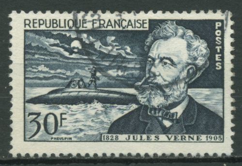 Frankreich 1955 50. Todestag von Jules Verne 1051 gestempelt