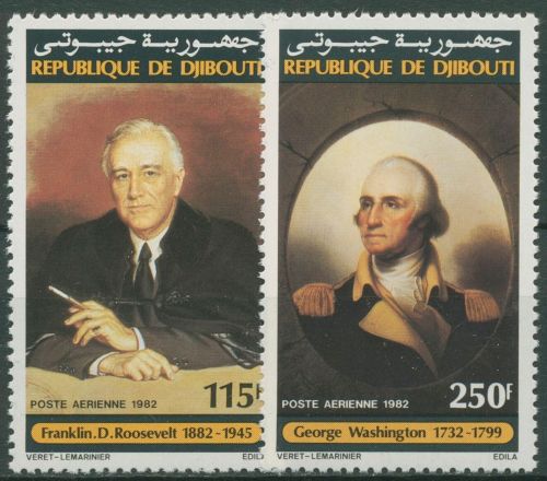 Dschibuti 1982 Präsidenten der USA Roosevelt und Washington 349/50 postfrisch