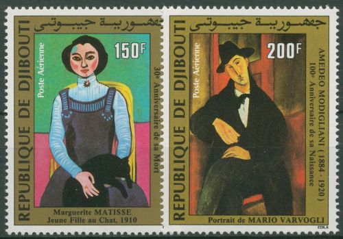 Dschibuti 1984 Gemälde von Henri Matisse 399/00 postfrisch