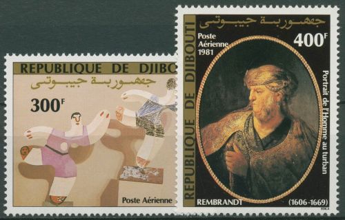 Dschibuti 1981 Gemälde von Pablo Picasso und Rembrandt 310/11 postfrisch