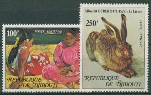 Dschibuti 1978 Gemälde von Paul Gauguin und Albrecht Dürer 227/28 postfrisch