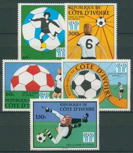 Elfenbeinküste 1978 Fußball-WM in Argentinien Ball Torwart 552/56 postfrisch