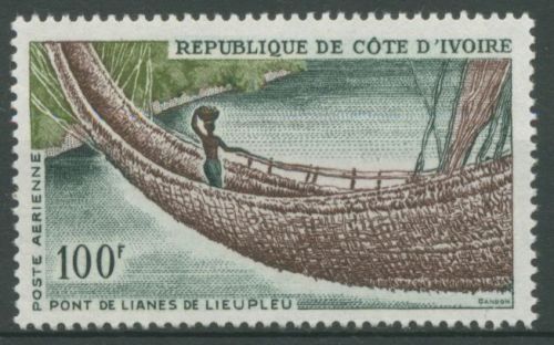 Elfenbeinküste 1965 Bauwerke Hängebrücke 291 postfrisch