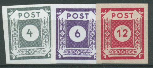 SBZ Ost-Sachsen 1946 ZIffernserie 61/63 postfrisch