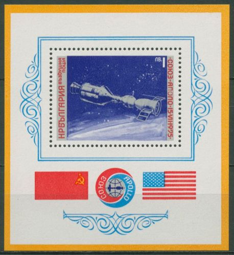 Bulgarien 1975 Raumfahrt Apollo-Sojus Block 59 postfrisch (C66271)