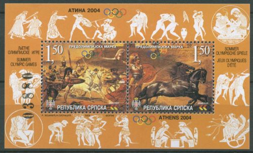 Bosnien-Herzegow.(Serb.Republik) 2004 Olympia Athen Block 10 postfrisch (C66304)