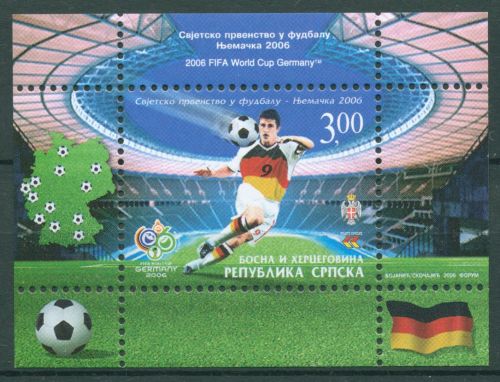 Bosnien (Serb.Republik) 2006 Fußball-WM Deutschland Block 15 postfrisch (C66305)