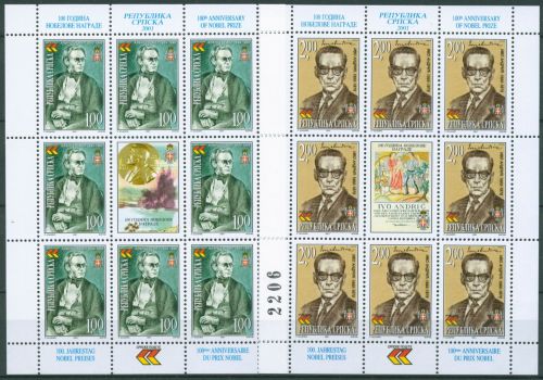 Bosnien-Herzegowina (Serb.Rep.) 2001 Nobelpreis 220/21 K postfrisch (C66310)