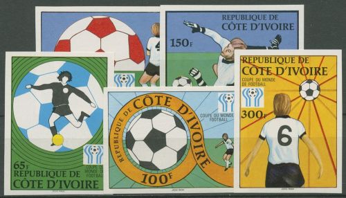 Elfenbeinküste 1978 Fußball-WM in Argentinien Ball Torwart 552/56 B postfrisch