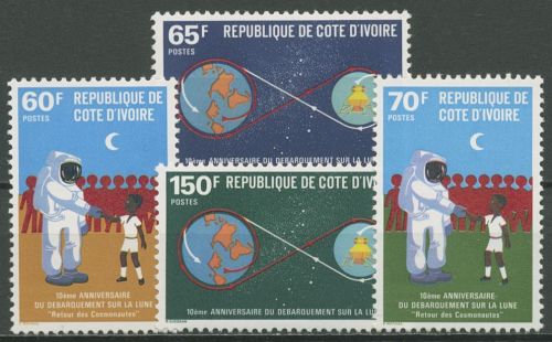 Elfenbeinküste 1979 Apollo XI. 10. Jahrestag der Mondlandung 602/05 postfrisch