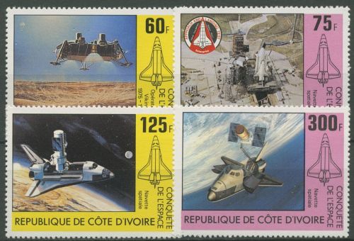 Elfenbeinküste 1981 Raumfahrt Marssonde Raumfähre 680/83 postfrisch