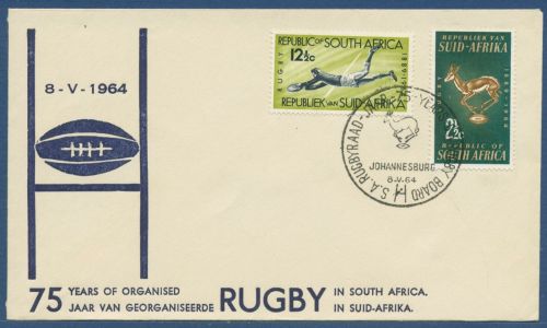Südafrika 1964 75 Jahre Rugby-Verein 339/40 FDC (X41528)