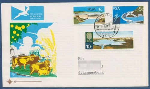 Südafrika 1972 Fertigstellung des Verwoerd-Dammes 409/11 FDC (X41541)