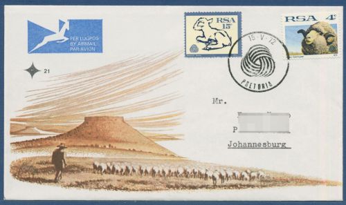 Südafrika 1972 Merino-Schafe 412/13 FDC (X41540)