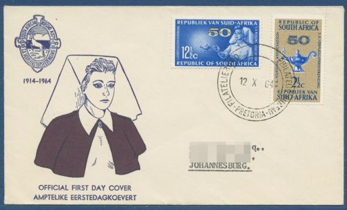 Südafrika 1964 50 Jahre Südafrik. Schwesternvereinigung 342/43 FDC (X41531)