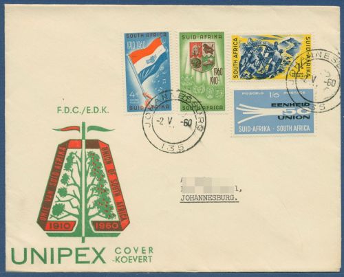 Südafrika 1960 50 Jahre Südafrikanische Union 268/71 FDC (X41535)