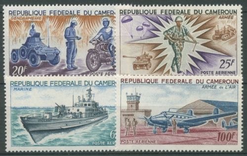 Kamerun 1966 Streitkräfte Heer Marine Luftwaffe 475/78 postfrisch