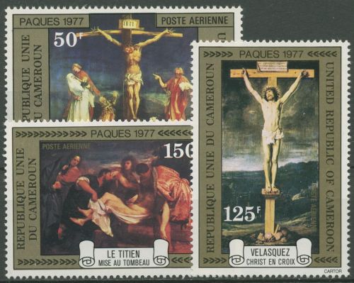 Kamerun 1977 Ostern Gemälde 838/40 A postfrisch