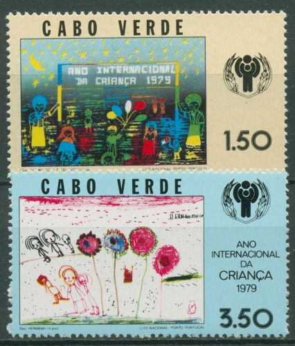 Kap Verde 1979 Int. Jahr des Kindes Zeichnungen 399/400 postfrisch