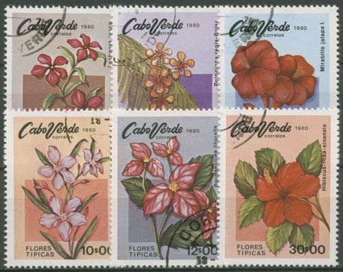 Kap Verde 1980 Blumen Hibiskus Bougainvillea 425/30 gestempelt