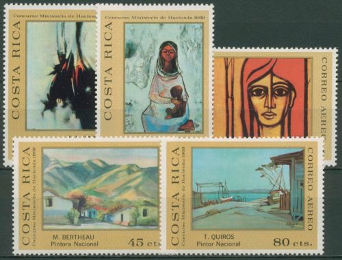 Costa Rica 1970 Gemälde 787/91 postfrisch