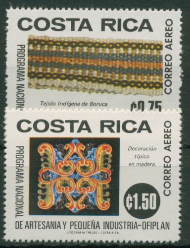 Costa Rica 1977 Kunsthandwerk 964/65 postfrisch