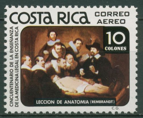 Costa Rica 1980 Medizinische Schulen Gemälde Rembrandt 1060 postfrisch