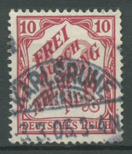 Deutsches Reich Dienstmarken 1905 für Baden D 12 gestempelt