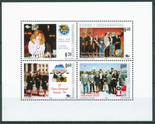 Bosnien-Herzegowina 1998 Schachspieler Block 6 postfrisch (C66413)