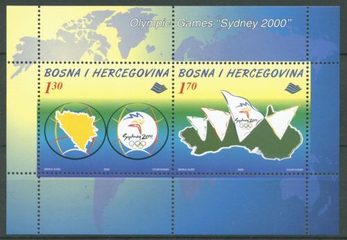 Bosnien-Herzegowina 2000 Olympia Sommerspiele Sydney Block 8 postfrisch (C66416)