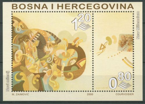 Bosnien-Herzegowina 2000 Millennium Gemälde Block 10 postfrisch (C66417)