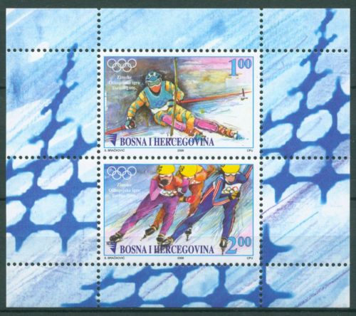 Bosnien-Herzegow.2006 Olympia Winterspiele Turin Block 28 II postfrisch (C66420)