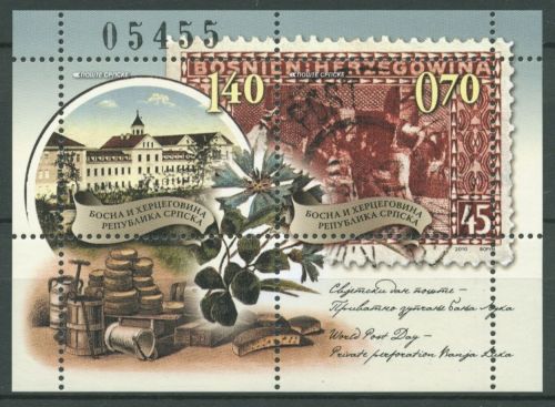 Bosnien-Herzegow.(Serb.Republik) 2010 Weltposttag Block 22 postfrisch (C66429)