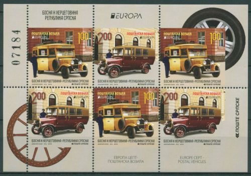 Bosnien (Serb.Republik) 2013 CEPT Postautos 592/93 H-Blatt postfrisch (C66430)
