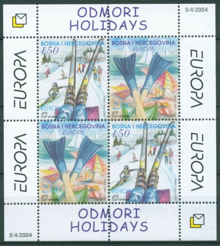 Bosnien-Herzegowina (Kroat. Post) 2004 CEPT Ferien Block 4 postfrisch (C66432)