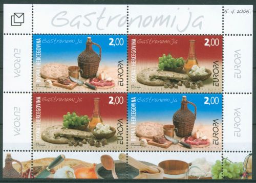 Bosnien-Herzegow.(Kroat. Post) 2005 CEPT Gastronomie Block 6 postfrisch (C66433)