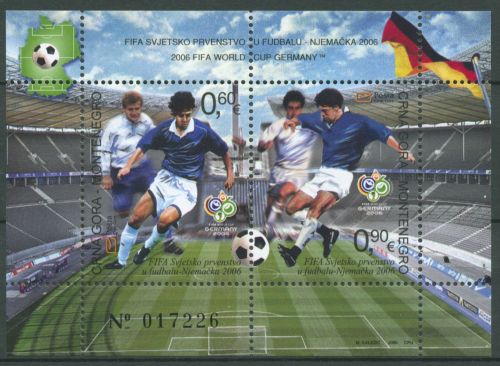 Montenegro 2006 Fußball-WM Deutschland Block 4 postfrisch (C66440)