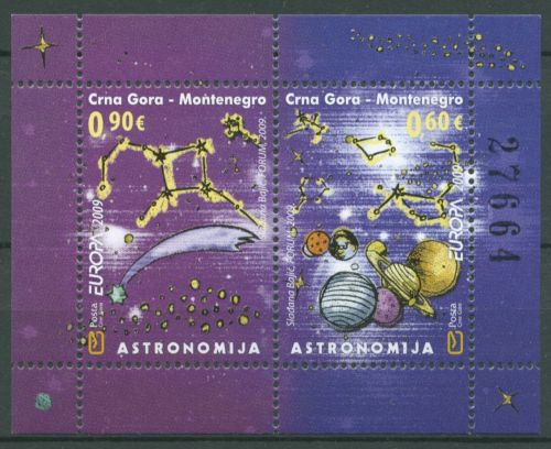 Montenegro 2009 Europa CEPT Astronomie Block 8 postfrisch (C66441)