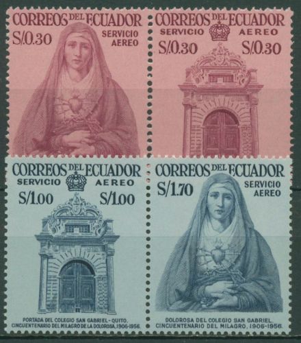 Ecuador 1958 Mater Dolorosa San-Gabriel-Kolleg 960/63 ZD postfrisch