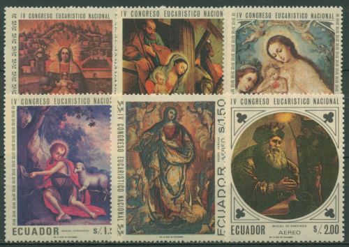 Ecuador 1967 Eucharistischer Kongress Gemälde 1337/42 postfrisch