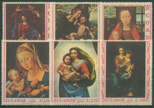 Ecuador 1967 Madonnengemälde 1345/50 postfrisch